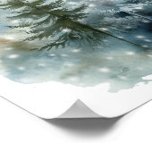 冬素朴林の結婚歓迎サイン ポスター (角)