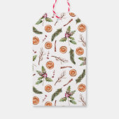 冬素朴植物性クリスマスプレゼントラベル ギフトタグ (裏面)