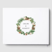 冬素朴植物白フローラ結婚ズ ゲストブック (裏面)