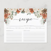 冬素朴水カラーブライダルシャワーレシピカード (正面)