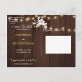 冬素朴結婚フローラ | エレガント救日 インビテーションポストカード (裏面)