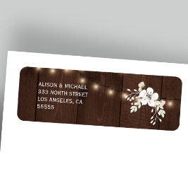 冬素朴結婚フローラ | RSVP差出人住所 ラベル