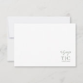 冬素朴結婚式QRコードフォレストグリーンID1049 出欠カード (正面)