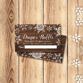 冬素朴赤ちゃんシャワーおむつラッフルチケット エンクロージャーカード