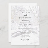 冬素朴雪キャニオン結婚式招待状 招待状 (正面/裏面)