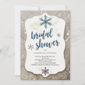 冬素朴雪ブライダルシャワー 招待状 (正面)