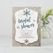 冬素朴雪ブライダルシャワー 招待状 (スタンド正面)