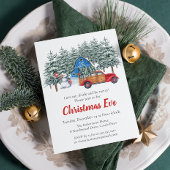 冬素朴雪レッドトラッククリスマスイブディナー 招待状