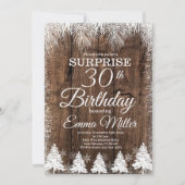 冬素朴30歳の誕生日パーティー 招待状 (正面)