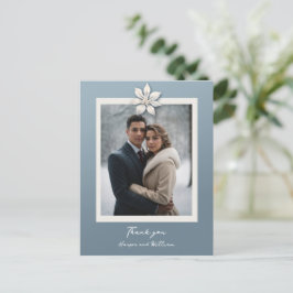 冬結婚の花の感謝してい写真 ポストカード