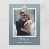 冬結婚の花の感謝してい写真 ポストカード (正面)