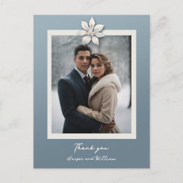 冬結婚の花の感謝してい写真 ポストカード