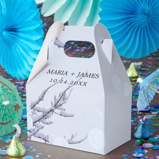 冬結婚雪 フェイバーボックス (パーティー)