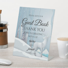 冬結婚雪 台座サイン