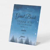 冬結婚雪 台座サイン (正面)