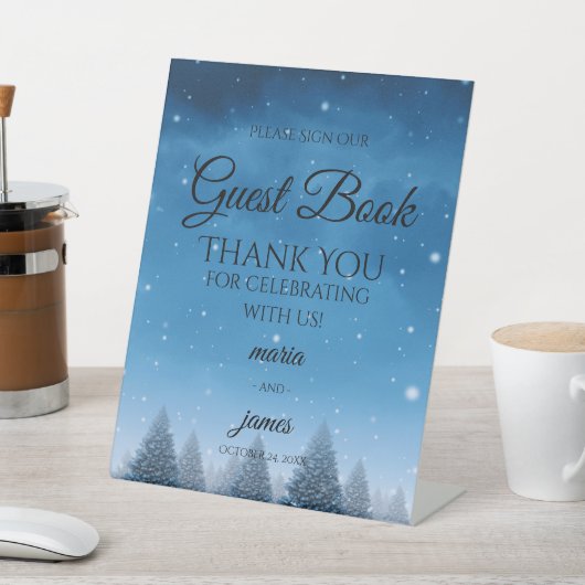 冬結婚雪 台座サイン (インサイチュ)