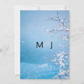 冬結婚雪 招待状 (裏面)
