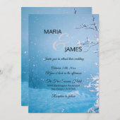 冬結婚雪 招待状 (正面/裏面)