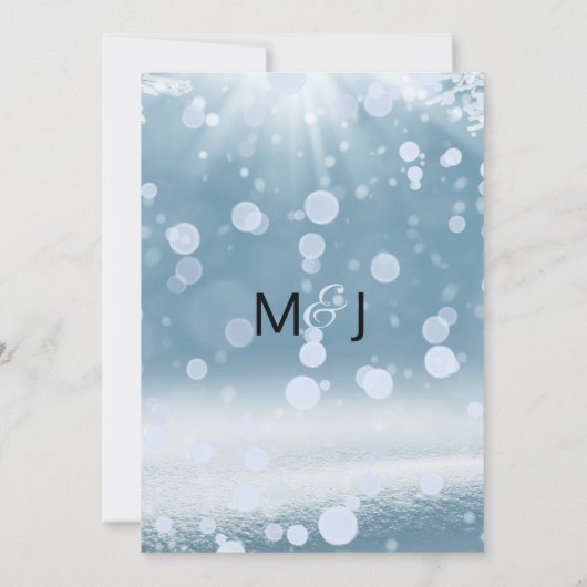 冬結婚雪 招待状 (裏面)