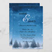 冬結婚雪 招待状 (正面/裏面)