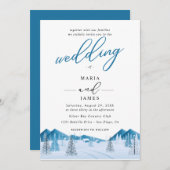 冬結婚雪 招待状 (正面/裏面)