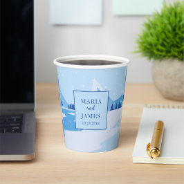 冬結婚雪 紙コップ