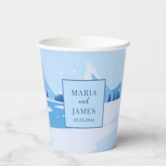 冬結婚雪 紙コップ (裏面)