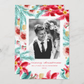 冬絵を描植物式クリスマスグリーティングカード シーズンカード (正面/裏面)