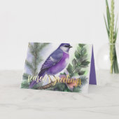 冬絵を描鳥の紫 シーズンカード (正面)