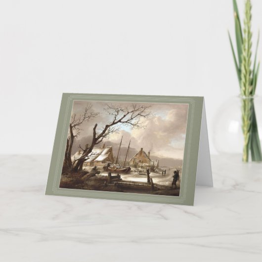 冬絵画の挨拶状 シーズンカード (正面)