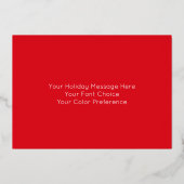 冬絵画鳥の赤い緑 箔シーズンカード (裏面)