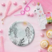 冬絵画、クリスマス、冬 ペーパープレート (パーティー)