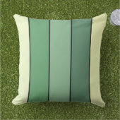 冬緑の黄色いストライプ紙オン水彩 アウトドアクッション (芝生)