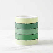 冬緑の黄色いストライプ紙オン水彩 コーヒーマグカップ (中央)