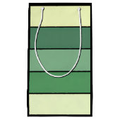 冬緑の黄色いストライプ紙オン水彩 スモールペーパーバッグ (正面)