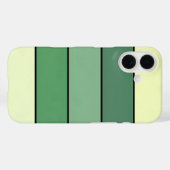 冬緑の黄色いストライプ紙オン水彩 Case-Mate iPhoneケース (裏面 (横))