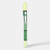 冬緑の黄色いストライプ紙オン水彩 Case-Mate iPhoneケース (裏面 / 左)