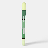 冬緑の黄色いストライプ紙オン水彩 Case-Mate iPhoneケース (裏面 / 右)