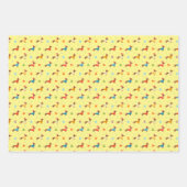 冬編みセーターのクリスマスダックシュント ラッピングペーパーシート (正面)