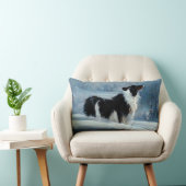 冬縁どの雪の風景に芸術的彩る ランバークッション (椅子)