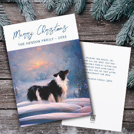 冬縁どの雪の風景クリスマスにコリー シーズンカード