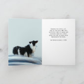 冬縁ど雪のクリスマスツリーにコリー カード (内部)