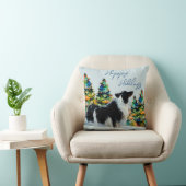 冬縁ど雪のクリスマスツリーにコリー クッション (椅子)