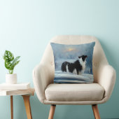 冬縁ど雪犬ペットにコリー クッション (椅子)