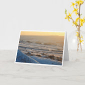 冬羊クリスマスカード カード (黄色い花)