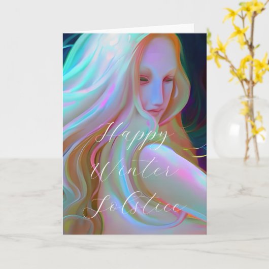 冬至おめでとう カード (黄色い花)