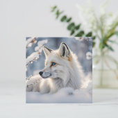 冬至かわいらし雪キツネフラットカード (スタンド正面)
