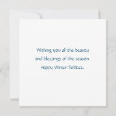 冬至かわいらし雪キツネフラットカード (裏面)