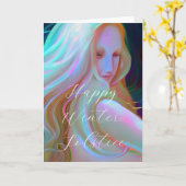 冬至のおめでとう カード (黄色い花)