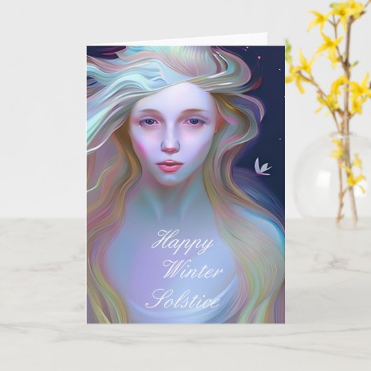 冬至のおめでとう カード (黄色い花)